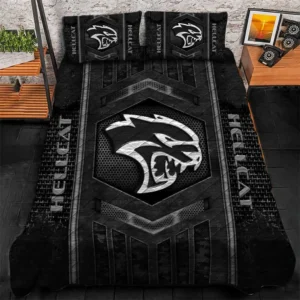 Dodge Challenger Hellcat Bedding Set, Gift For Dodge Challenger Hellcat Lovers, Gift For Him, Husband, Boyfriend CAR1790317027 - Grey