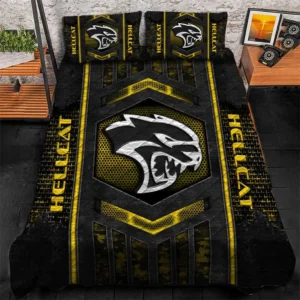 Dodge Challenger Hellcat Bedding Set, Gift For Dodge Challenger Hellcat Lovers, Gift For Him, Husband, Boyfriend CAR1790317027 - Yellow