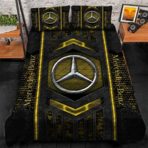 Mercedes Benz Bedding Set, Gift For Mercedes Benz Lovers, Gift For Him, Husband, Boyfriend CAR1790317043 - Yellow