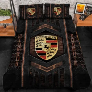 Porsche Bedding Set, Gift For Porsche Lovers, Gift For Him, Husband, Boyfriend CAR1790317055 - Brown