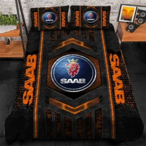 SAAB Bedding Set, Gift For SAAB Lovers, Gift For Him, Husband, Boyfriend CAR1790317059 - Orange