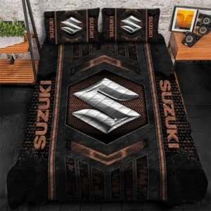 Suzuki Bedding Set, Gift For Suzuki Lovers, Gift For Him, Husband, Boyfriend CAR1790317066 - Brown