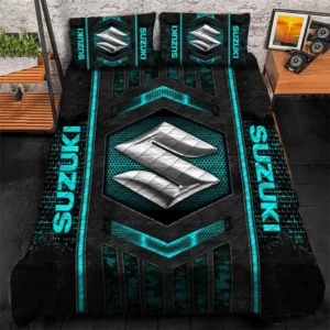 Suzuki Bedding Set, Gift For Suzuki Lovers, Gift For Him, Husband, Boyfriend CAR1790317066 - Cyan