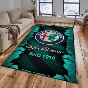 Alfa Romeo Rug, Gift For Alfa Romeo Lovers, Gift For Him, Husband, Boyfriend CAR18403172502 - Cyan