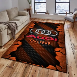 Audi Rug, Gift For Audi Lovers, Gift For Him, Husband, Boyfriend CAR18403172506 - Orange