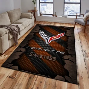 Chevrolet Corvette Rug, Gift For Chevrolet Corvette Lovers, Gift For Him, Husband, Boyfriend CAR18403172518 - Brown