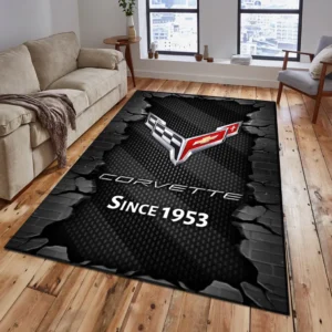 Chevrolet Corvette Rug, Gift For Chevrolet Corvette Lovers, Gift For Him, Husband, Boyfriend CAR18403172518 - Grey