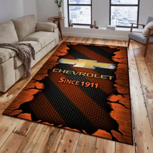 Chevrolet Rug, Gift For Chevrolet Lovers, Gift For Him, Husband, Boyfriend CAR18403172519 - Orange