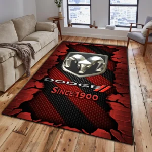 Dodge Rug, Gift For Dodge Lovers, Gift For Him, Husband, Boyfriend CAR18403172528 - Red