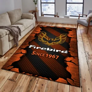 Firebird Pontiac Rug, Gift For Firebird Pontiac Lovers, Gift For Him, Husband, Boyfriend CAR18403172530 - Orange
