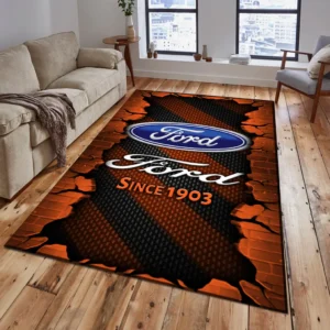 Ford Rug, Gift For Ford Lovers, Gift For Him, Husband, Boyfriend CAR18403172531 - Orange