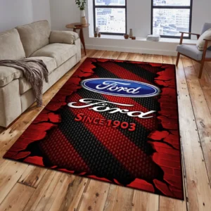 Ford Rug, Gift For Ford Lovers, Gift For Him, Husband, Boyfriend CAR18403172531 - Red
