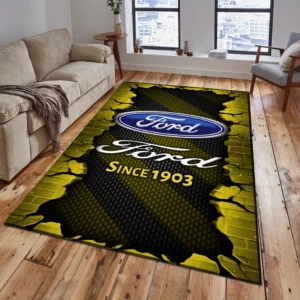 Ford Rug, Gift For Ford Lovers, Gift For Him, Husband, Boyfriend CAR18403172531 - Yellow