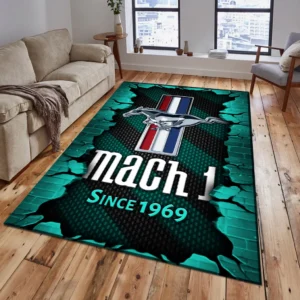 Ford Mustang Rug, Gift For Ford Mustang Lovers, Gift For Him, Husband, Boyfriend CAR18403172532 - Cyan