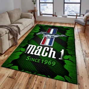 Ford Mustang Rug, Gift For Ford Mustang Lovers, Gift For Him, Husband, Boyfriend CAR18403172532 - Green