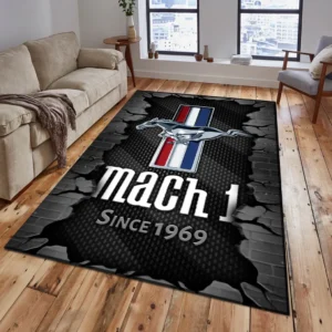 Ford Mustang Rug, Gift For Ford Mustang Lovers, Gift For Him, Husband, Boyfriend CAR18403172532 - Grey