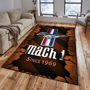Ford Mustang Rug, Gift For Ford Mustang Lovers, Gift For Him, Husband, Boyfriend CAR18403172532 - Orange