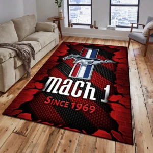 Ford Mustang Rug, Gift For Ford Mustang Lovers, Gift For Him, Husband, Boyfriend CAR18403172532 - Red