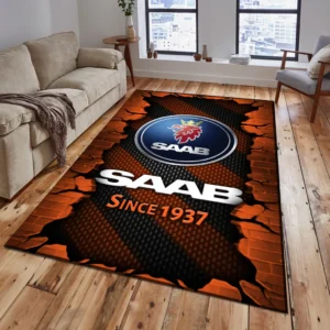 Saab Rug, Gift For Saab Lovers, Gift For Him, Husband, Boyfriend CAR18403172577 - Orange