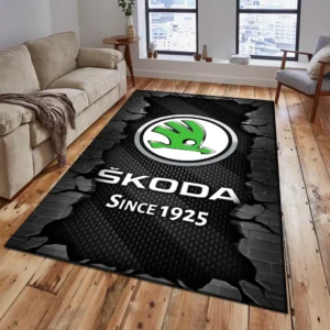 Skoda Rug, Gift For Skoda Lovers, Gift For Him, Husband, Boyfriend CAR18403172581 - Grey