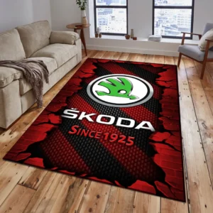 Skoda Rug, Gift For Skoda Lovers, Gift For Him, Husband, Boyfriend CAR18403172581 - Red