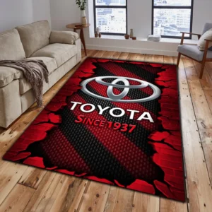 Toyota Rug, Gift For Toyota Lovers, Gift For Him, Husband, Boyfriend CAR18403172588 - Red