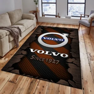 Volvo Rug, Gift For Volvo Lovers, Gift For Him, Husband, Boyfriend CAR18403172591 - Brown