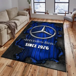 Mercedes Benz Rug, All Over Print Rug Mercedes Benz CAR19503182542 - Blue