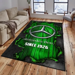 Mercedes Benz Rug, All Over Print Rug Mercedes Benz CAR19503182542 - Green