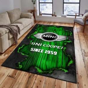 Mini Cooper Rug, All Over Print Rug Mini Cooper CAR19503182544 - Green