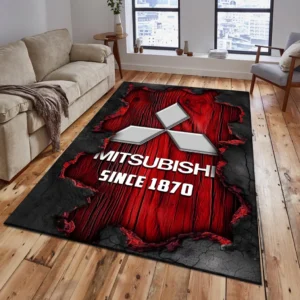 Mitsubishi Rug, All Over Print Rug Mitsubishi CAR19503182545 - Red