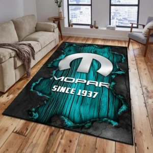 Mopar Rug, All Over Print Rug Mopar CAR19503182546 - Cyan