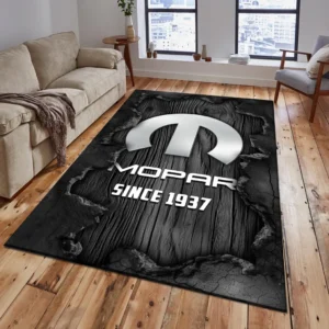 Mopar Rug, All Over Print Rug Mopar CAR19503182546 - Grey