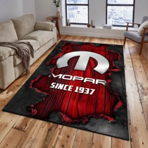 Mopar Rug, All Over Print Rug Mopar CAR19503182546 - Red