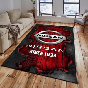 Nissan Rug, All Over Print Rug Nissan CAR19503182547 - Red