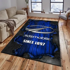 Oldsmobile Rug, All Over Print Rug Oldsmobile CAR19503182548 - Blue