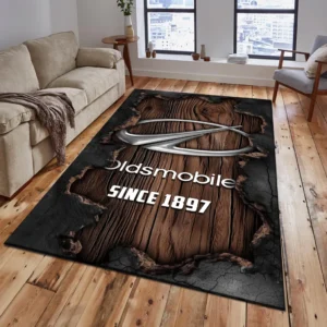 Oldsmobile Rug, All Over Print Rug Oldsmobile CAR19503182548 - Brown