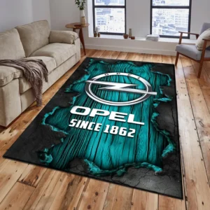Opel Rug, All Over Print Rug Opel CAR19503182549 - Cyan