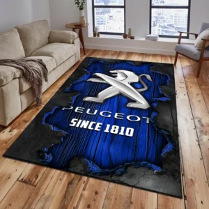 Peugeot Rug, All Over Print Rug Peugeot CAR19503182550 - Blue