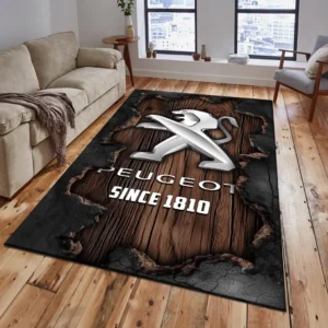 Peugeot Rug, All Over Print Rug Peugeot CAR19503182550 - Brown