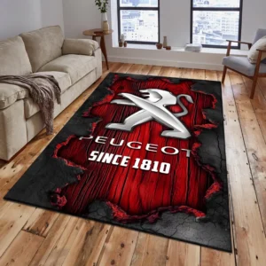 Peugeot Rug, All Over Print Rug Peugeot CAR19503182550 - Red