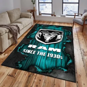 Ram Truck Rug, All Over Print Rug Ram Truck CAR19503182555 - Cyan