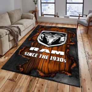 Ram Truck Rug, All Over Print Rug Ram Truck CAR19503182555 - Orange