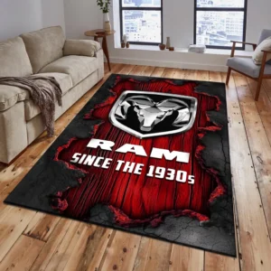 Ram Truck Rug, All Over Print Rug Ram Truck CAR19503182555 - Red