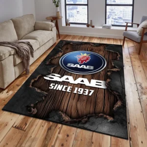 SAAB Rug, All Over Print Rug SAAB CAR19503182558 - Brown