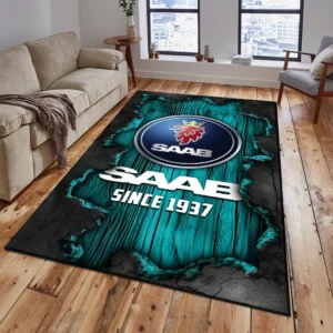 SAAB Rug, All Over Print Rug SAAB CAR19503182558 - Cyan