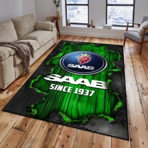 SAAB Rug, All Over Print Rug SAAB CAR19503182558 - Green