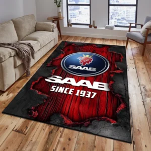 SAAB Rug, All Over Print Rug SAAB CAR19503182558 - Red