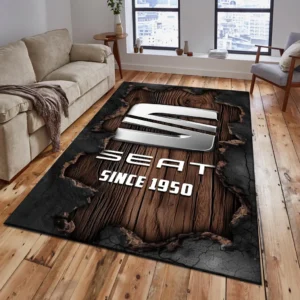 Seat Rug, All Over Print Rug Seat CAR19503182560 - Brown