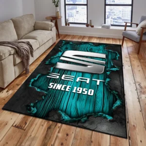 Seat Rug, All Over Print Rug Seat CAR19503182560 - Cyan